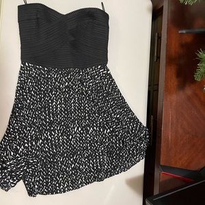 Express strapless swing dress